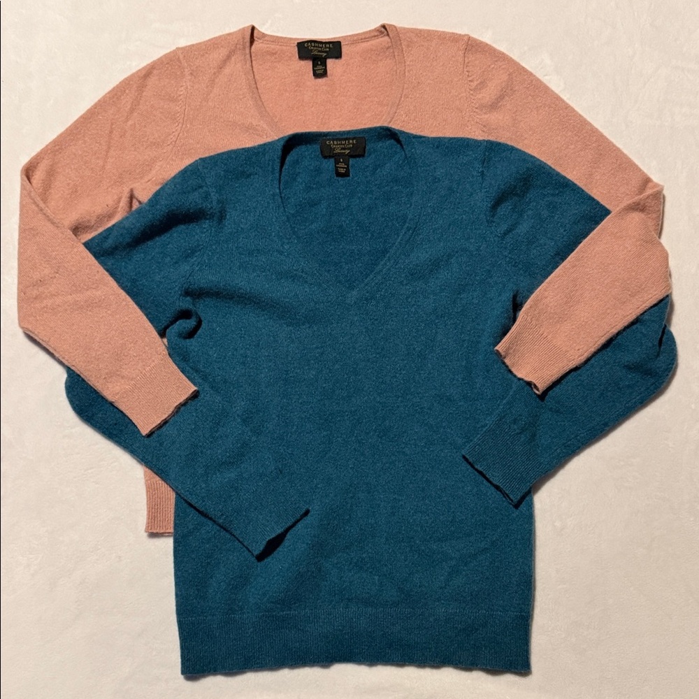 Charter club luxury pure cashmere v neck sweater tops